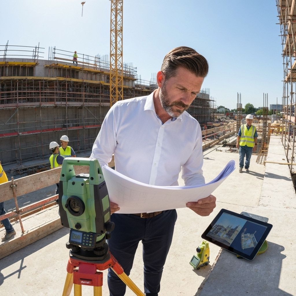 Building surveyor at work